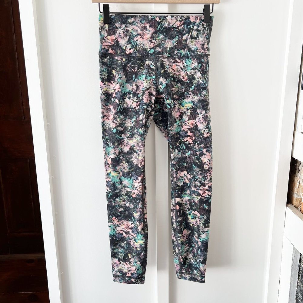 LULULEMON black dappled daze Wunder Under High-Rise 7/8 Tight - Picture 6 of 12